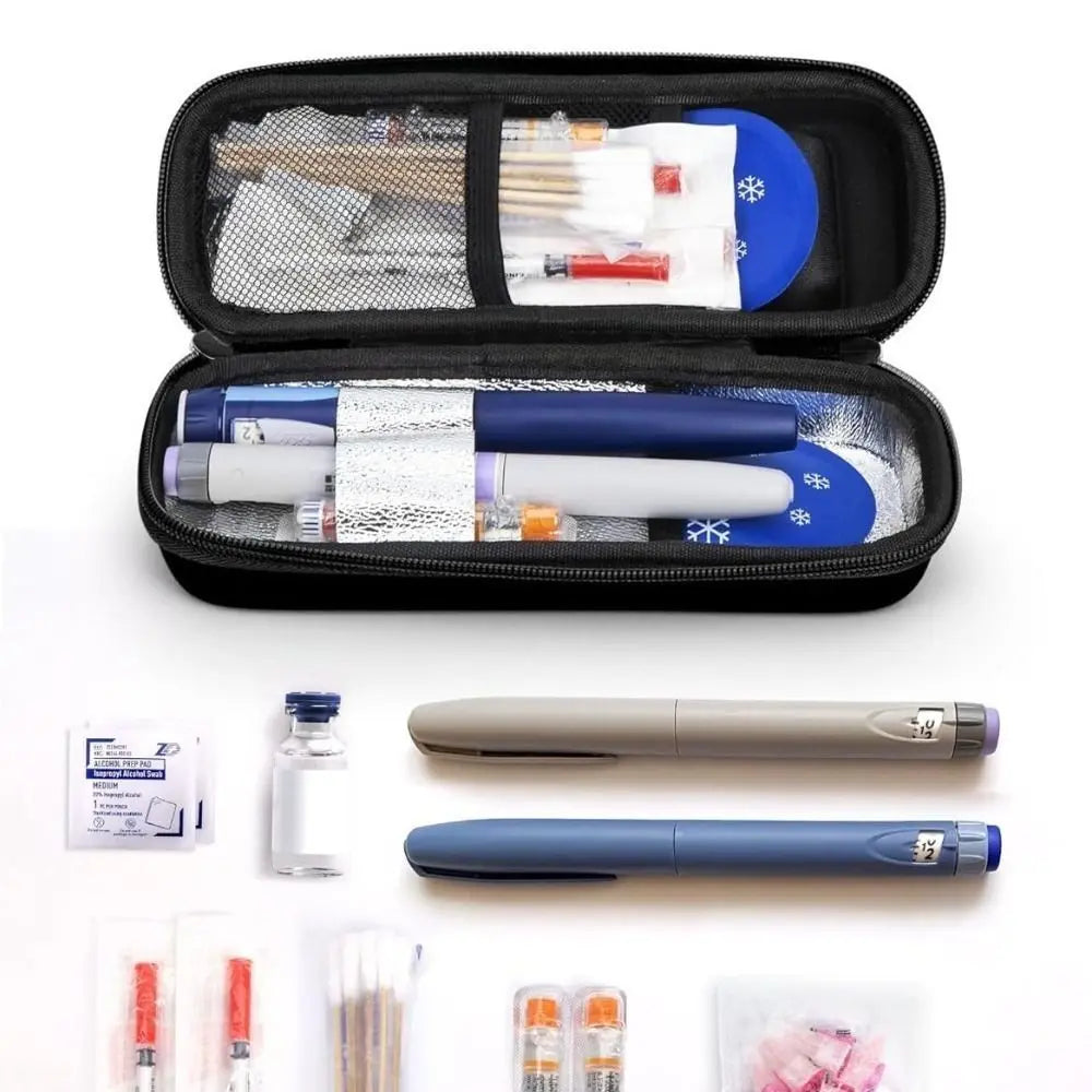 With Thermometer Display Insulin Cooler Travel Case Waterproof Thermal Insulated Refrigerated Medicine Organizer Bag