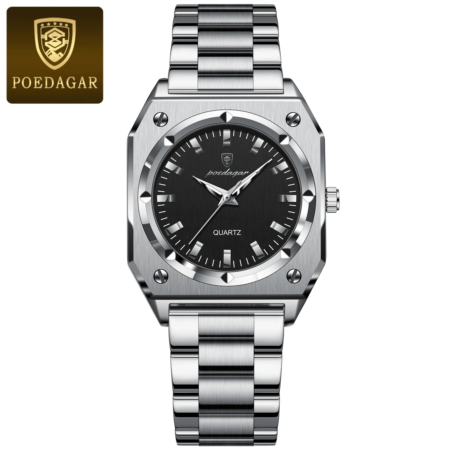 POEDAGAR Elegant Ladies Wristwatch Waterproof Stainless Steel Luminous Exquisite Woman Watch Quartz High Quality Women's Watches
