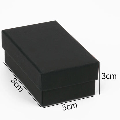 1PCS Black Square Jewelry Display Gifts Box Organizer Engagement for Ring Earring Brooch Necklace Bracelet Packaging Boxes