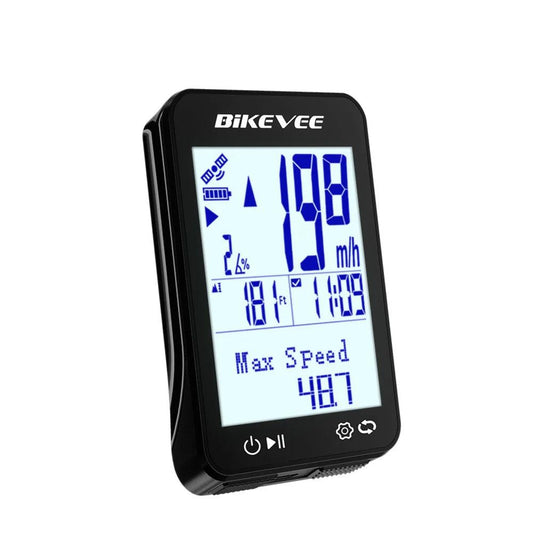 Bikevee Outdoor Riding Wireless GPS Bike Cycling Computer Waterproof With Auto Start/Stop Backlight Bracket 8 Types Multilanguage MTB Road Cycle Odometer Speedometer Stopwatch Bicycle Accessories