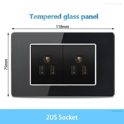 American Thai Standard USB Type-C 20W Fast Charging Power Outlet,Mexico with Smart usb c 3A Socket Wall Electric Light Switch - Urbizia