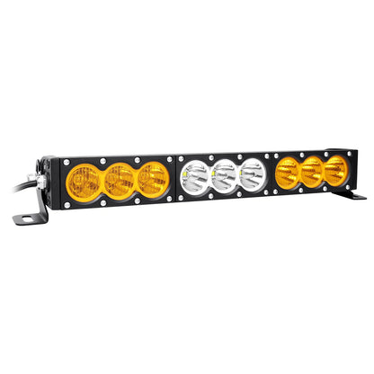 6-54 inch 30-300W LED Bar 4x4 with 12v Wire Harness Kit, LED Light Bar for Offroad Vehicles Trucks ATV, Amber White Fog Light