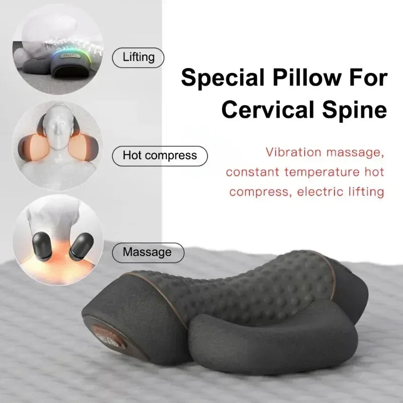 Electric Neck Massager Pillow Cervical Stretcher Heating - Urbizia
