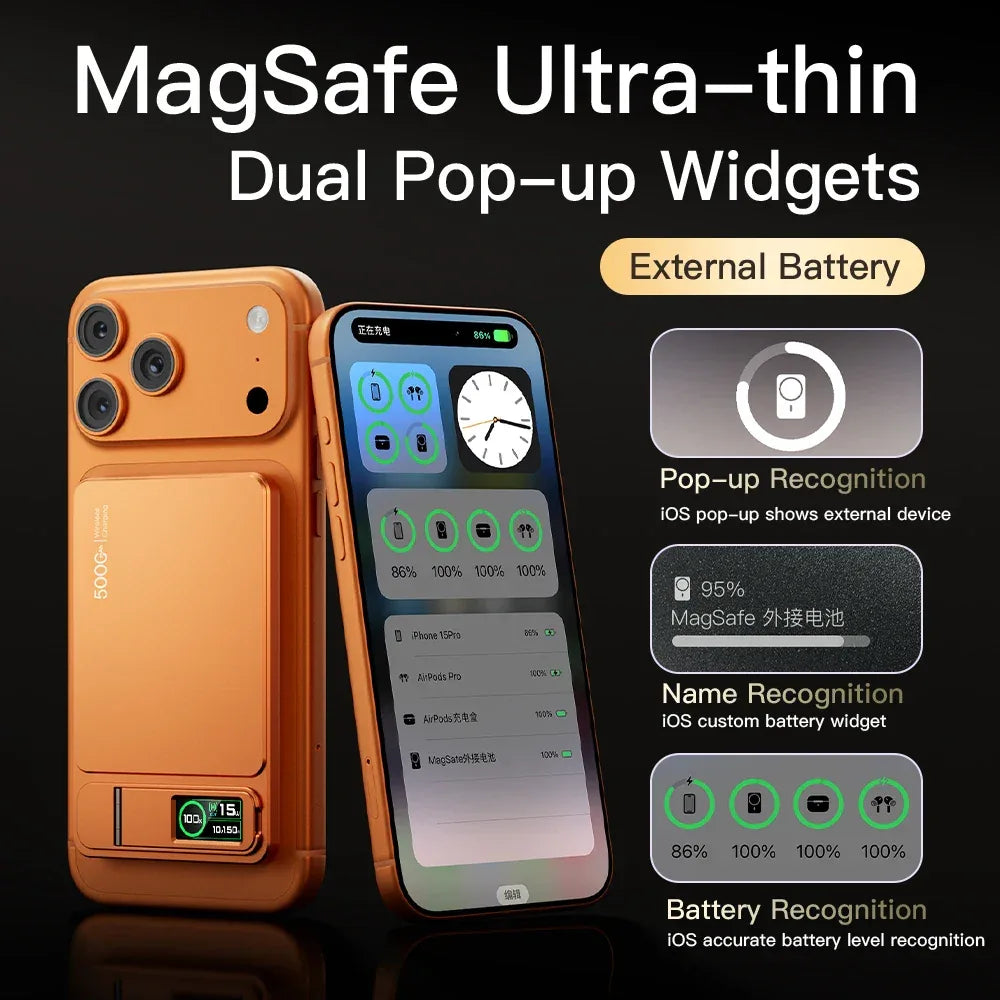 10000mAh MagSafe Slim Magnetic Wireless Power Bank 20W