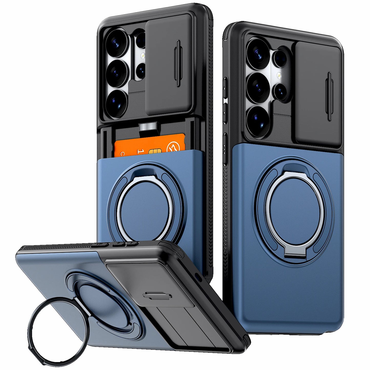 Luxury Wallet Case For Samsung Galaxy S26 S25 S24 Ultra Plus S23Ultra S22Ultra A57 A37 A27 A56 A17 Card Slot Stand Holder Cover