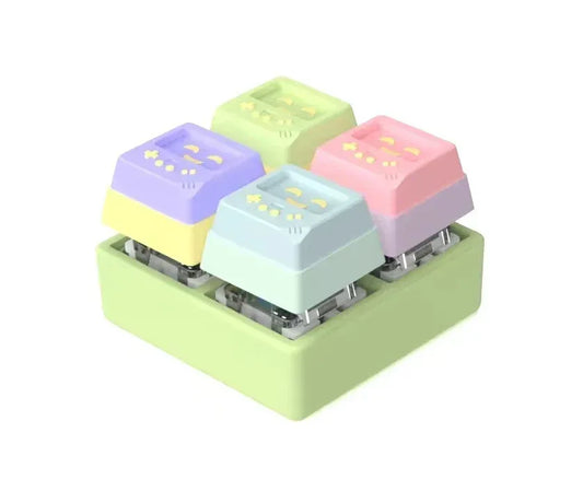 4Keys Finger Button Anti-stress Toys Mechanical Keyboard Keycaps Office Decompression Calming Keychain Gifts for Children Adults - Urbizia