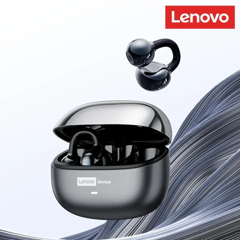 Lenovo LE302 Wireless Bluetooth 6.0 Headset Long Battery Life Sports Ear Clip Earphones HIFI Stereo Noise Cancelling Headphones - Urbizia