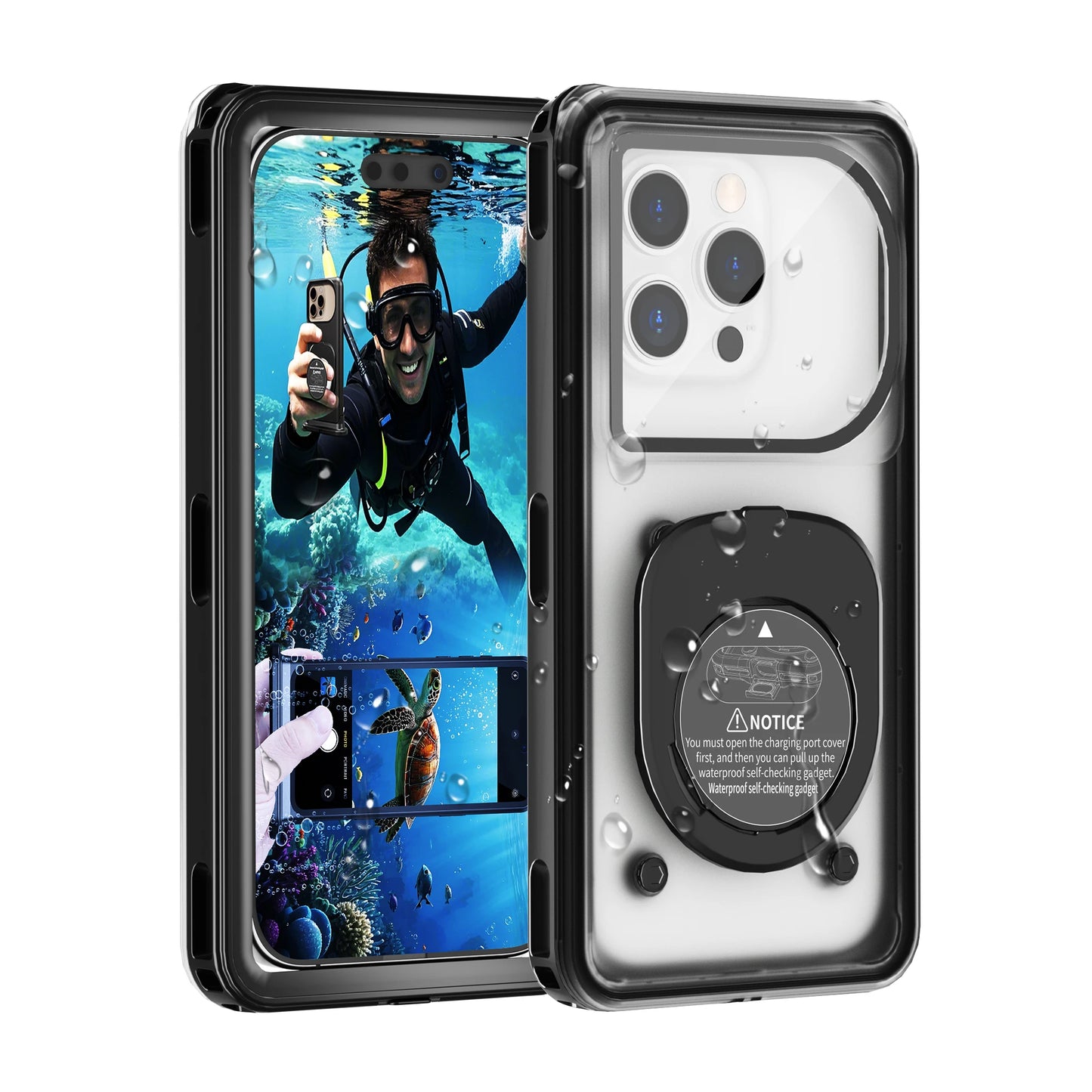 Waterproof phone case, suitable for 6.9-inch models, for outdoor swimming and diving, can be used underwater up to 15 meters