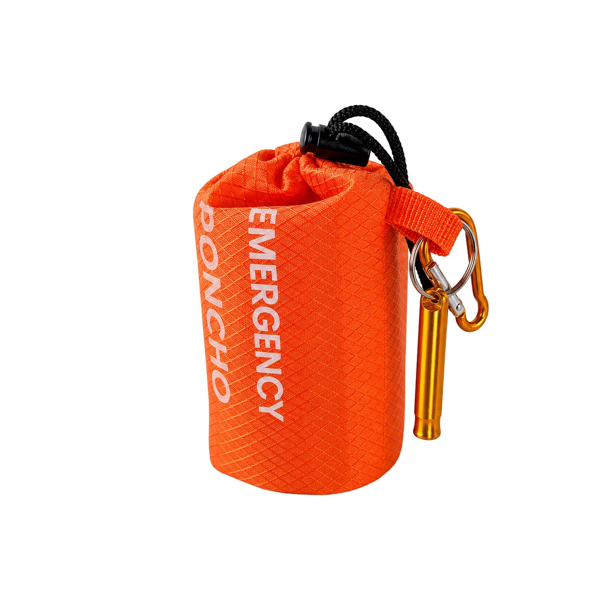 Emergency Rain Poncho Kit Waterproof Hooded Raincoat Portable Rain Cover With Pouch Whistle Carabiner For Camping Hiking