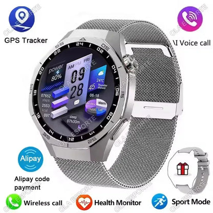 New Watch 5 Smart Watch 5 Pro Men HD AMOLED Screen GPS Heart rate Bluetooth Call IP68 Waterproof Man Smartwatch Holiday Gifts - Urbizia