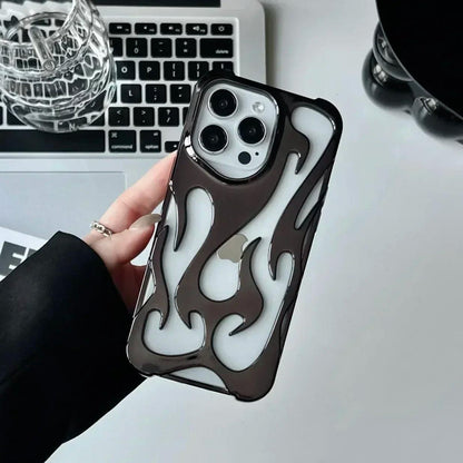 3D Flame Matte TPU Case for iPhone 17–11 Series