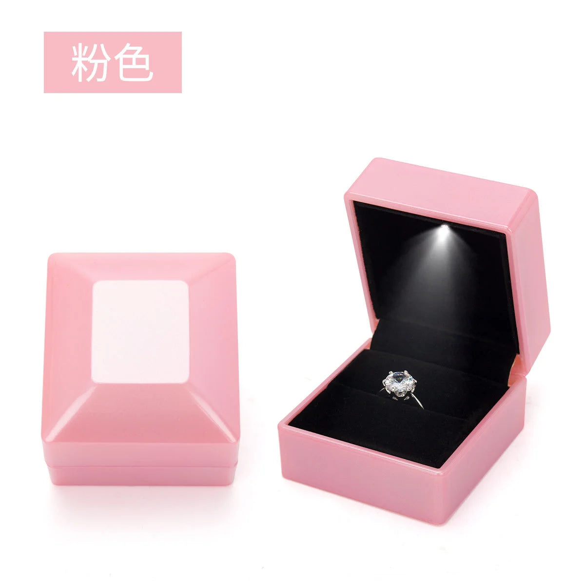 Creative LED Lighting Jewelry Ring Pendant Necklace Bracelet With Light Illumination Jewelry Box Lighted Jewelry Packaging Box