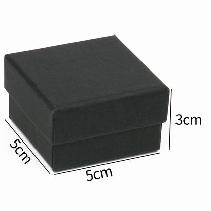 1PCS Black Square Jewelry Display Gifts Box Organizer Engagement for Ring Earring Brooch Necklace Bracelet Packaging Boxes
