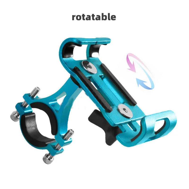 Motorcycle Bicycle Phone Holder Aluminum Alloy 360 Rotate Anti-slip Bracket Support GPS Clip Bike Phone Stand for iPhone Xiaomi