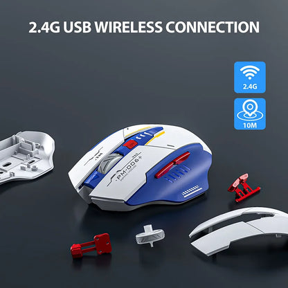 INPHIC F9 Wireless Mouse Rechargeable Silent Office Mouse Power Display Computer Notebook 2.4G Universal Portable Mecha Version