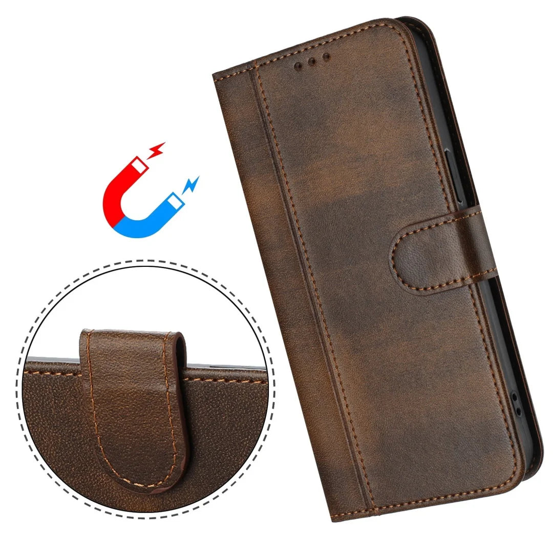 Leather Magnetic Flip Wallet Case For Redmi Note 15 Pro Plus 15 Pro 15 14 Pro Plus 14 Pro 14s 14 Phone Book Case Cover