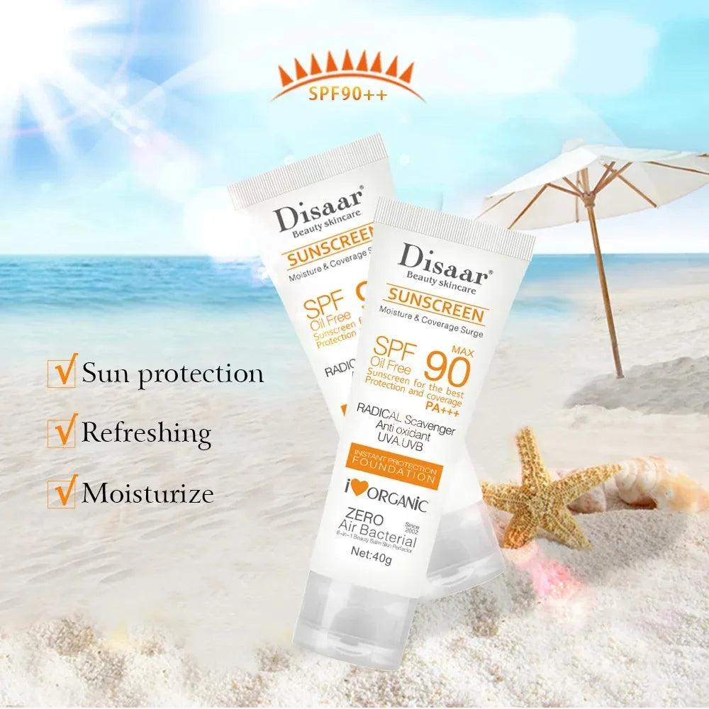 Facial Body Sunscreen Waterproof SPF 90+UV Sun Cream Sunblock Skin Protective Cream Anti Sun Facial Seaside Protection Cream