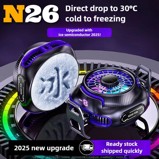 N26 Magnetic Semiconductor Phone Cooling Fan 2-in-1