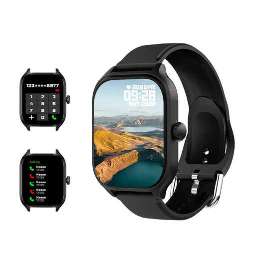 KESHUYOU H9 2025 Smart Watch 2.01-inch HD Display Receive Make Calls Message Preview Sport Mode Weather Forecast Smart Watch - Urbizia