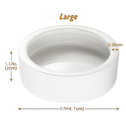 Reptile Food Bowl Feeding and Watering Bowl Anti-Escape Ceramic Feeding and Watering Bowl Anti-Escape Super Worm Feeder - Urbizia