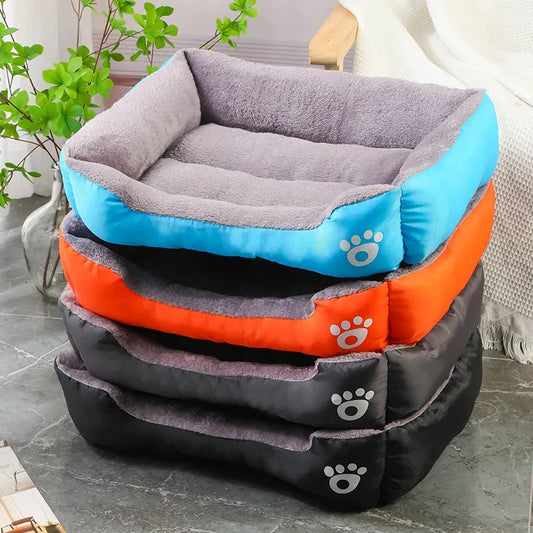 Color Square Winter Soft Warm House for Dog Bed for Dog Mat Waterproof Cat Bed Pet Bed for Large Medium Small Dog House - Urbizia