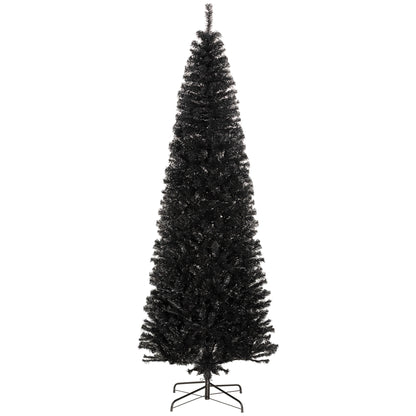 6' Artificial Christmas Tree Realistic Holiday Decoration, 618 Tips, Black