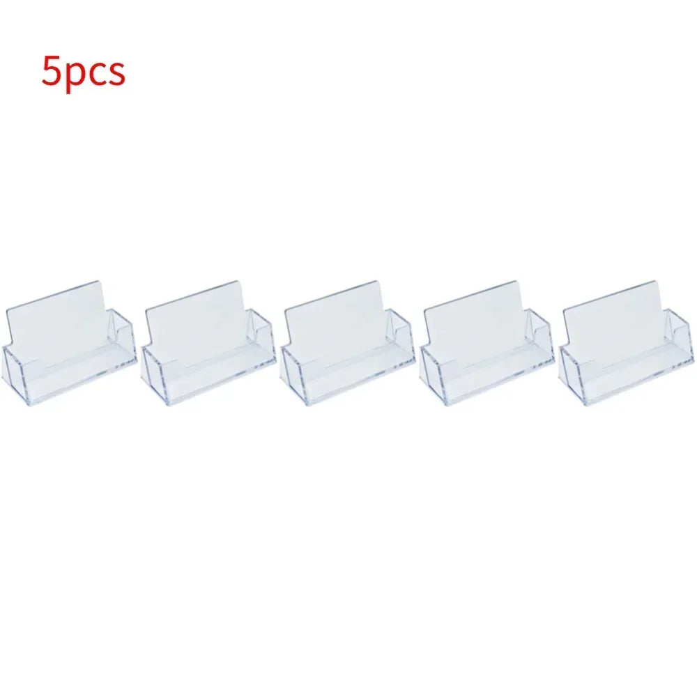 Clear Business Card Holder Organizer Office Desk Display Stand Memo Counter Accessories Tabletop Business Card Holder Case Box - Urbizia