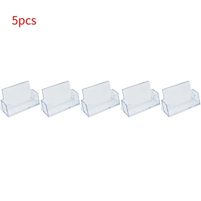 Clear Business Card Holder Organizer Office Desk Display Stand Memo Counter Accessories Tabletop Business Card Holder Case Box - Urbizia