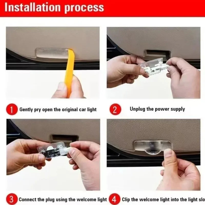 2Pcs LED Car Door Projector Logo High Definition Welcome Light For Lexus FSPORT LBX NX RX 350h 450h Plug-in Hybrid ES UX 300e