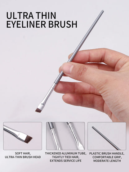 12‑Piece Super Thin Eyeliner & Eye Makeup Brush Set