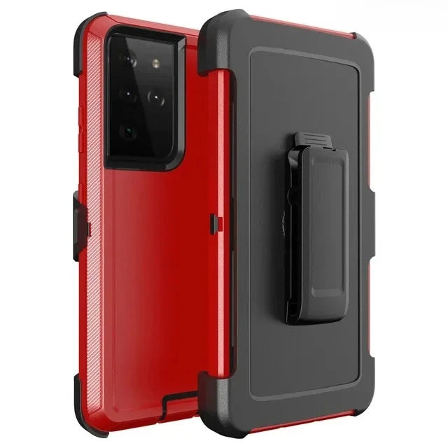 3-in-1 Military Armor Shockproof Phone Case For Samsung S26 S26 Plus S26 Ultra Otter Case Box Belt Clip Protective Cover