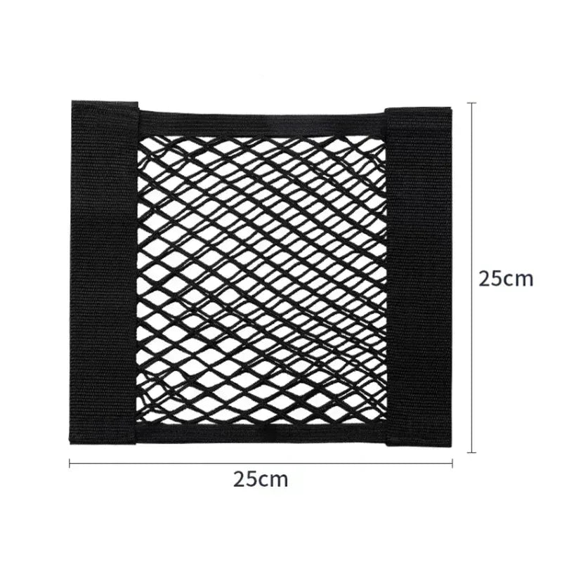 Car Storage Net Stretchable Mesh Pocket Net Magic Elastic Sticker Universal Rear Mesh Trunk Seat Bag Pocket Cage Auto Organizer - Urbizia