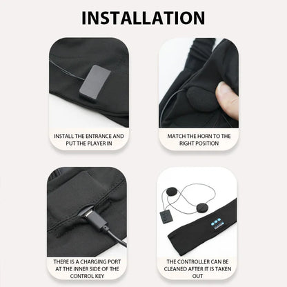 Yoga Hairbands Wireless Bluetooth Headphones Soft Elastic Sports Headbands Sleeping Music Eye Mask Outdoor Sweatband Earphones