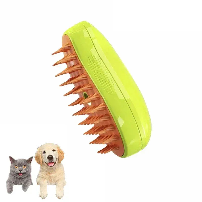 Cat Dog Steamy Brush Steam Brush Electric Sprayer for Massage Pet Grooming tool Shedding 3 in 1 Electric Sprays Massage Combs - Urbizia
