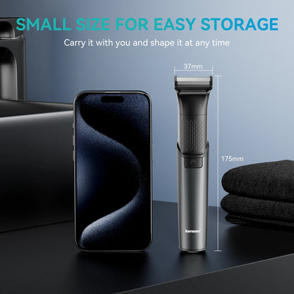KENSEN S15 Electric Tirmmer for Men Dual-sided Blade IPX6 Waterproof Body Hair Razor Beard Trimmer 2 in 1 Trimmers for Barber
