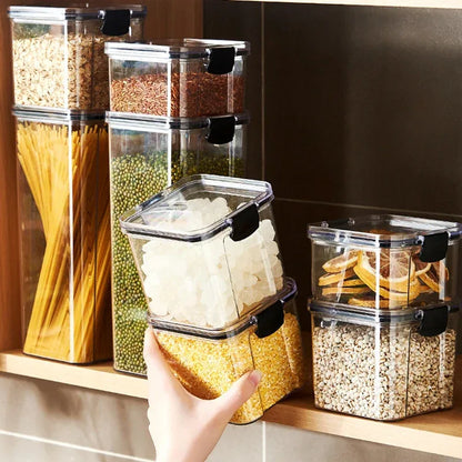 Airtight Kitchen Storage Jar Set – 5 Size Grain Containers