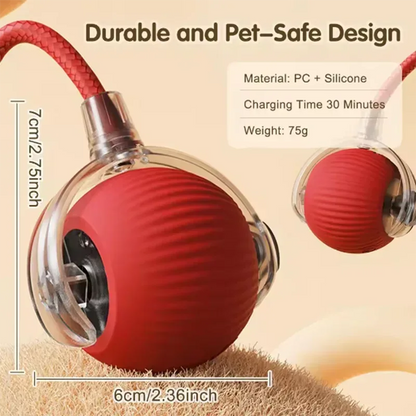 Intelligent interactive cat ball long-lasting and durable easy to clean intelligent obstacle avoidance pet dog toys - Urbizia