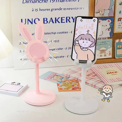 The cute Rabbit mobile phone stand desktop can lift and adjust the desktop phone accessories  phone stand  phone grip