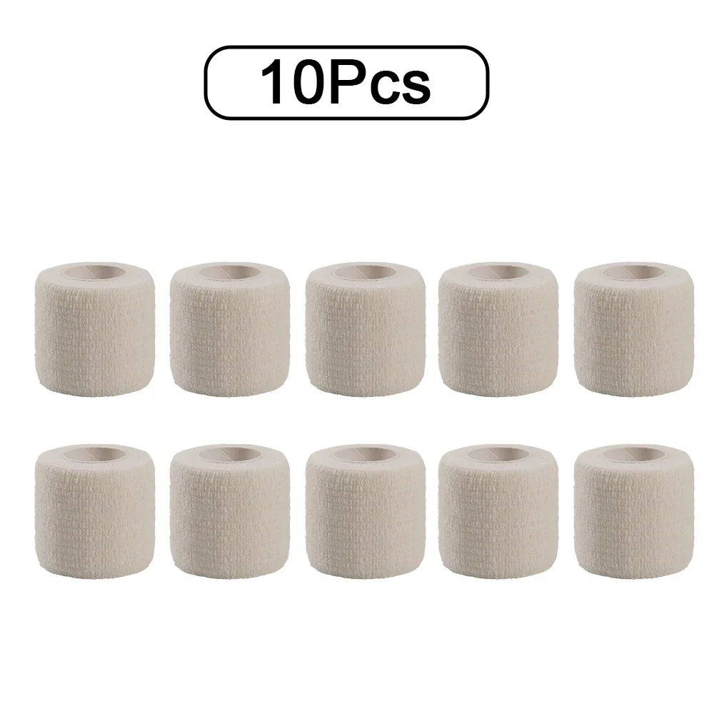 10pcs 2.5/5/10cm Non-Woven Universal Fit for Sports Elastic Foot Support Joint Protection Self-Adhesive Athletic Tape Bandage