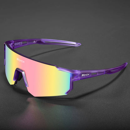 SCVCN Fashion Cycling Glasses Bike Baseball Sunglasses for Men UV400 Sports MTB Outdoor Goggles Bicycle Women Sunglasses Riding