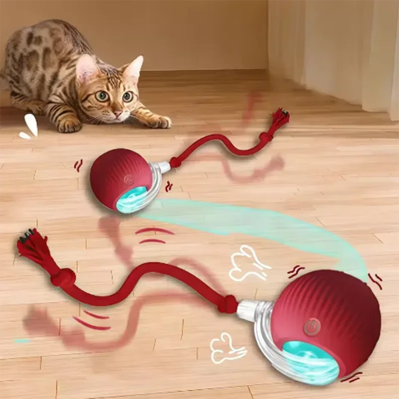 Intelligent interactive cat ball long-lasting and durable easy to clean intelligent obstacle avoidance pet dog toys - Urbizia