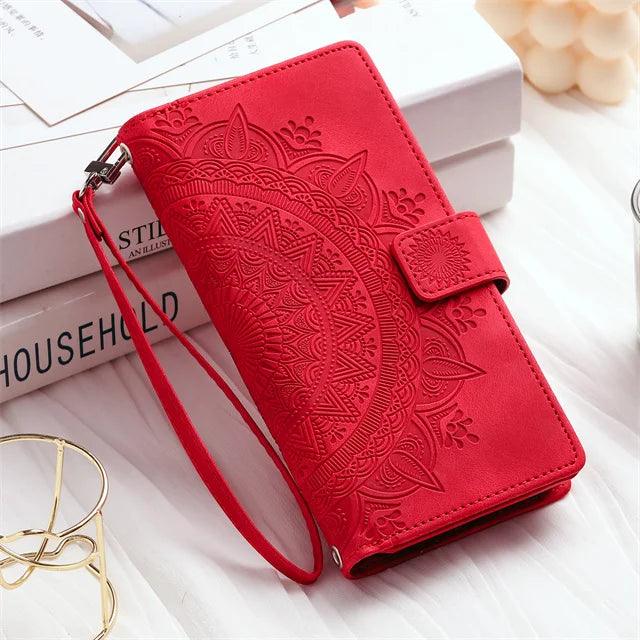 Leather Flip Wallet Case for Samsung Galaxy