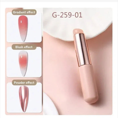 Nail Art Silicone Brush Reusable Mirror Powder Pigment Applying Manicure Tool Gradient Effect Nail Arts Silicone Applicator