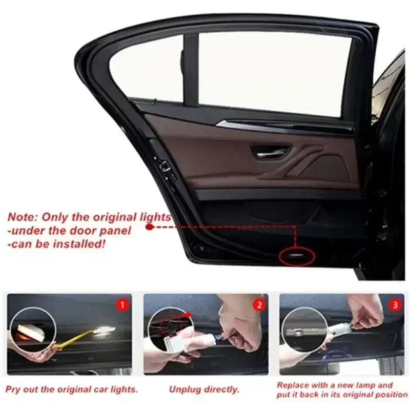 2Pcs Led Car Door Welcome Light Laser Projector Lamp For Bmw M Performance M2 M3 M4 M5 M6 E46 E90 E60 F10 F30 E39 E36 F20 E87