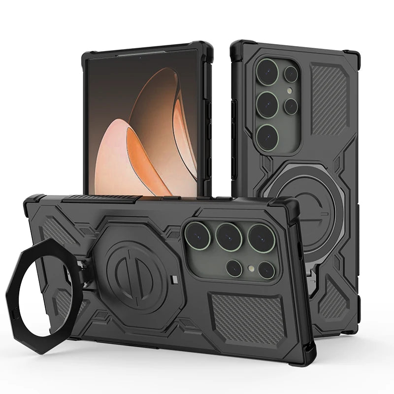 Phone Case for Samsung Galaxy S26 Ultra S25 FE S26 Plus A57 A37 A17 5G A56 A16 A55 Shockproof Armor Wireless Charge Cover