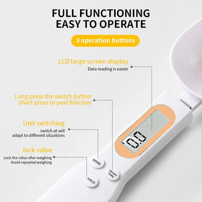 Digital Mini Spoon Kitchen Scale 0.1–500g LCD