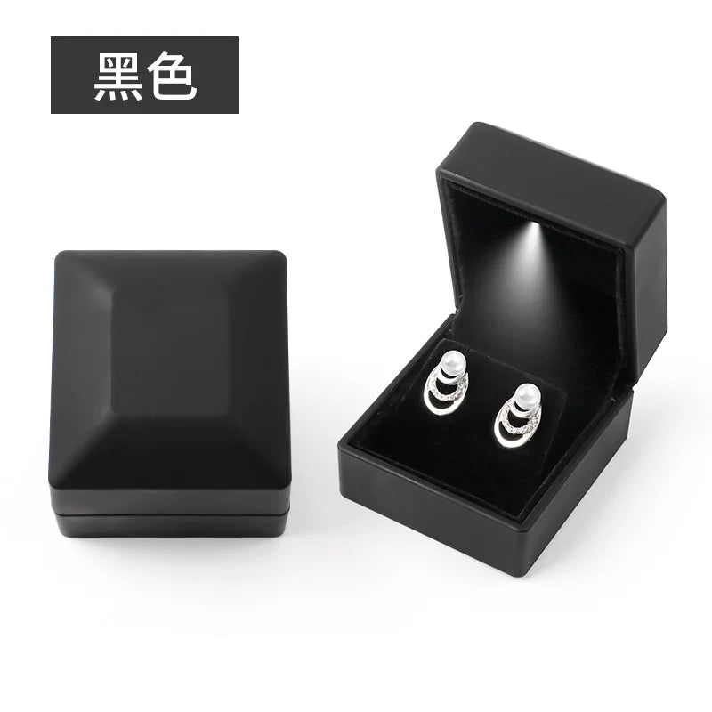 Creative LED Lighting Jewelry Ring Pendant Necklace Bracelet With Light Illumination Jewelry Box Lighted Jewelry Packaging Box
