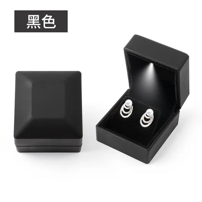 Creative LED Lighting Jewelry Ring Pendant Necklace Bracelet With Light Illumination Jewelry Box Lighted Jewelry Packaging Box