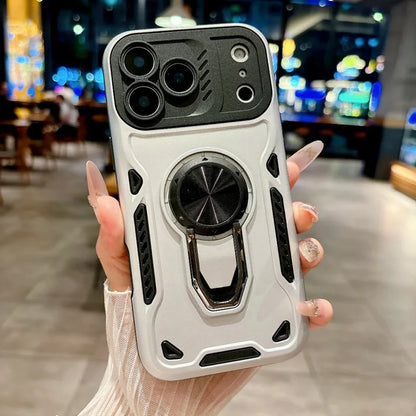 Luxury Armored 360° Rotating Metal Ring Protective Case For iPhone 11 12 13 14 15 16 17 Pro Max Invisable Bracket Phone Cover