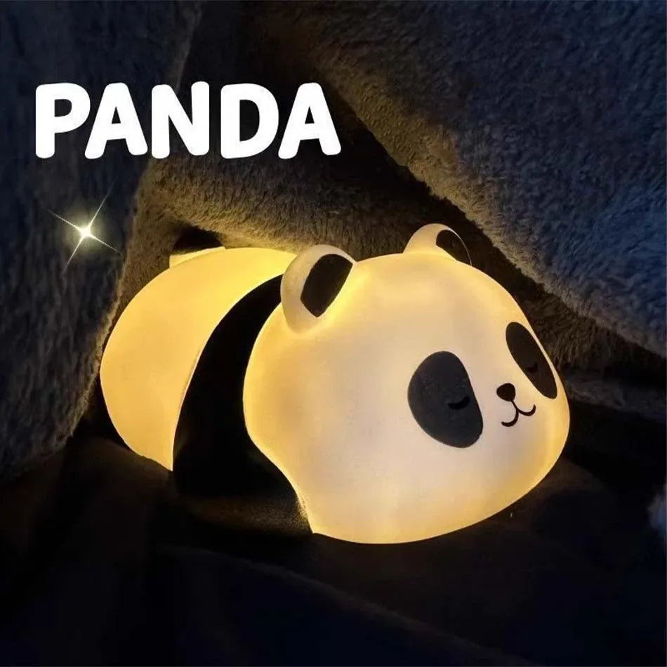 New Panda LED Night Light Living Room Cute Panda Plastic Lamp Bedside Decor Creative Kids Night Light Birthday Gift Decoration - Urbizia